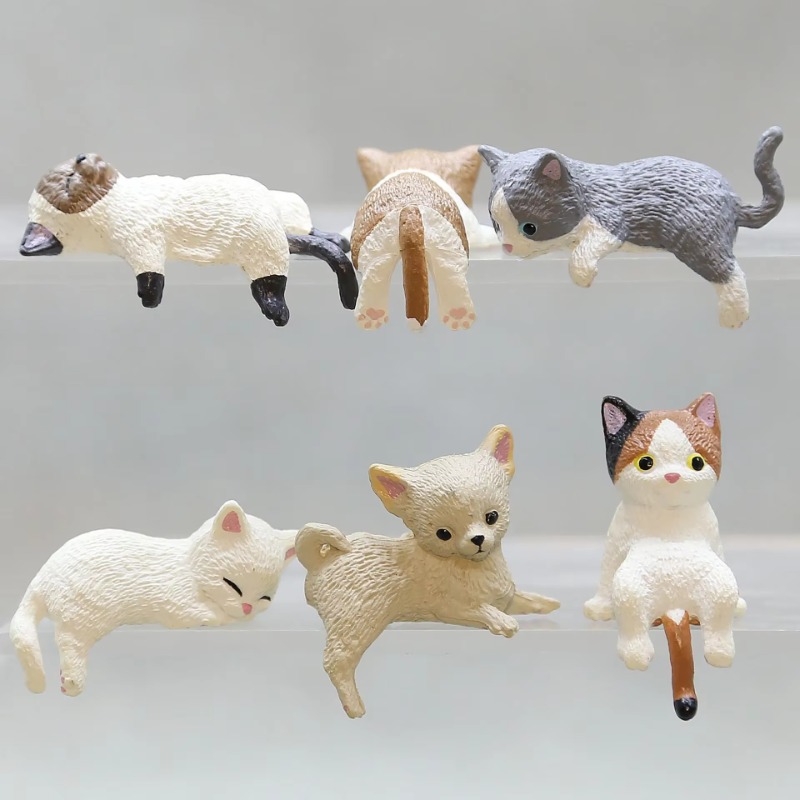 Aquarium Planting Ideas - 1Pc Cute Cartoon Cat PVC Home