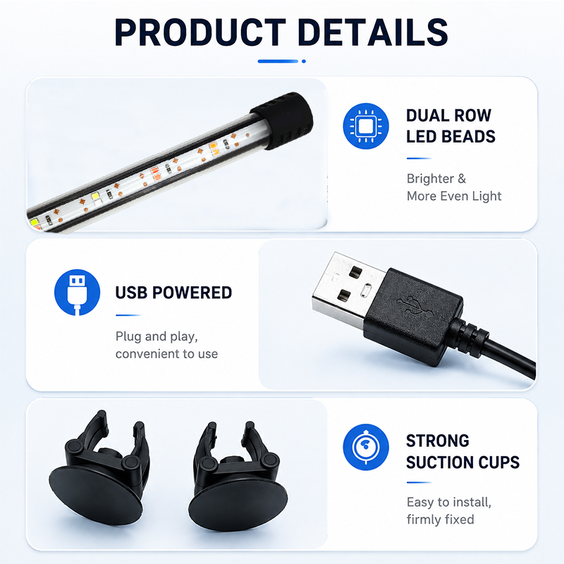 18-58cm USB Full Spectrum Aqua - Led Planted Tank Light 评论和价格
